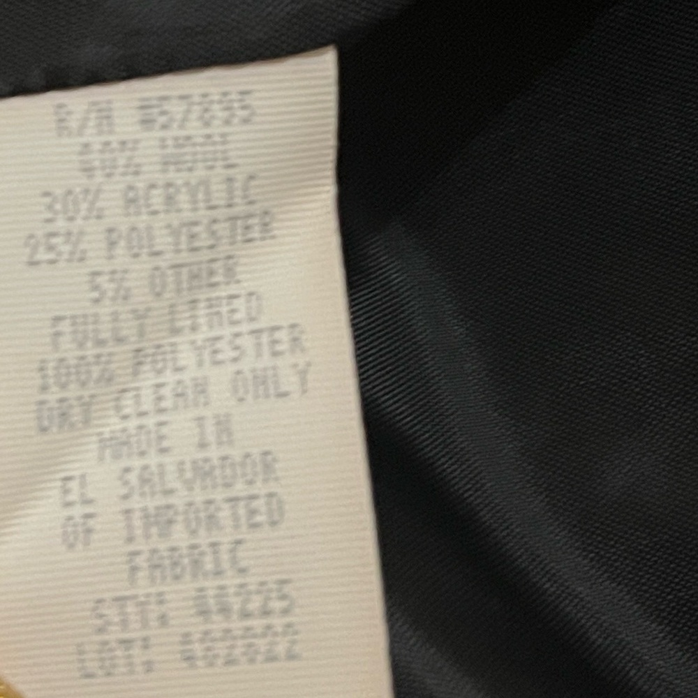 REQUIREMENTS Black & White Wool Houndstooth Vintage Coat Size 8 NWOT - Picture 10 of 10